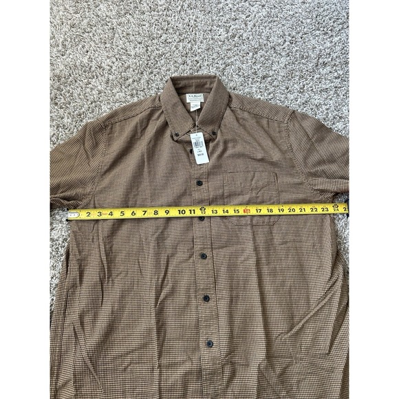 LL Bean Wicked Good Flannel Shirt Men's Large Regular Barley Traditional Fit NWT - Picture 5 of 6